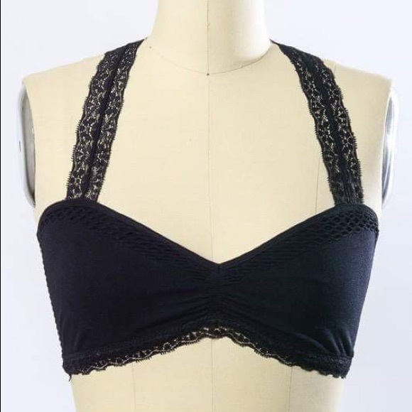 Black Lace Trimmed Bralette - Picture 3 of 6